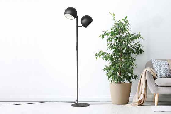 Round Double Floor Lamp | Free-standing lights | Valaisin Grönlund