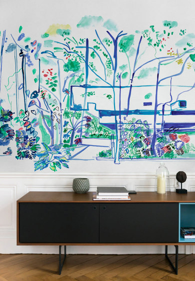 Casa Tropical Gris | Revestimientos de paredes / papeles pintados | ISIDORE LEROY