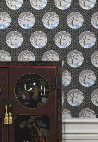 Etangs de Corot Rouge | Wall coverings / wallpapers | ISIDORE LEROY