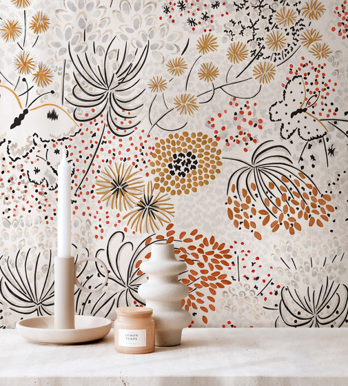 Ombelles Gris | Wall coverings / wallpapers | ISIDORE LEROY