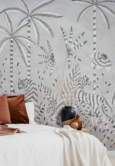 Paradis des Tigres Nocturnes | Wall coverings / wallpapers | ISIDORE LEROY