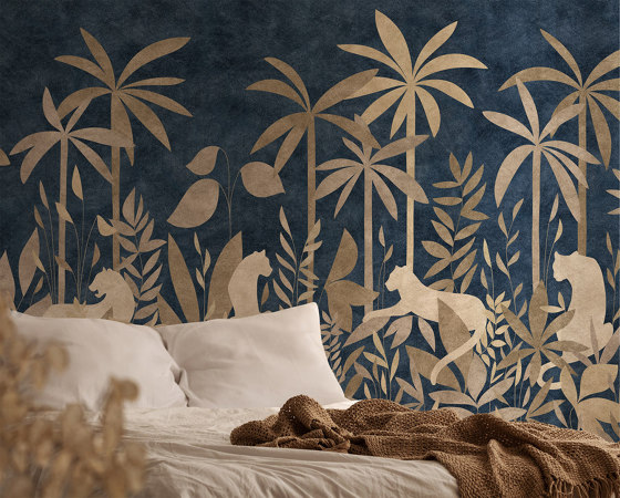 Paradis des Tigres Nocturnes | Wall coverings / wallpapers | ISIDORE LEROY