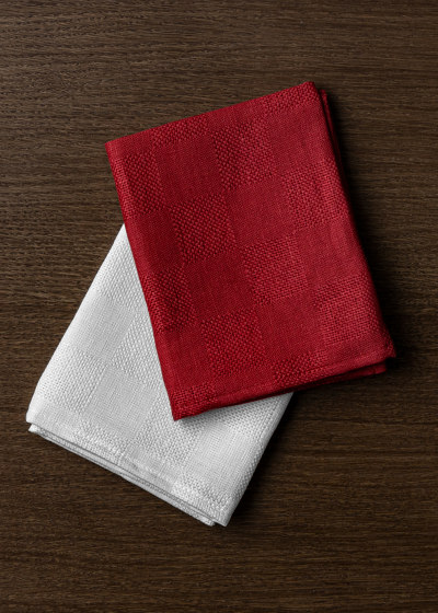 Papilio Tea Towel, 40 X 64 | Burnt Sienna / White, 2-pack | Accesorios de mesa | Audo Copenhagen