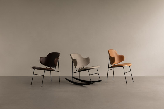 The Penguin Rocking Chair, Black Steel / Re-Wool 218 | Poltrone | Audo Copenhagen