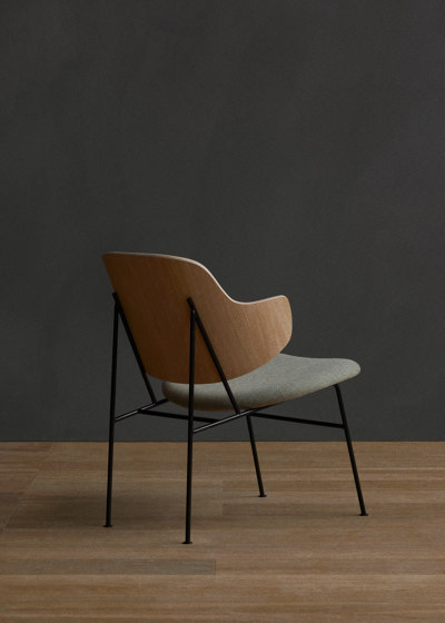 The Penguin Dining Chair, Black Steel | Walnut / Dakar 0250 | Sedie | Audo Copenhagen