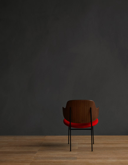 The Penguin Rocking Chair, Black Steel | Natural Oak / Solid Black Ash Rocker / Re-Wool 448 | Sillones | Audo Copenhagen