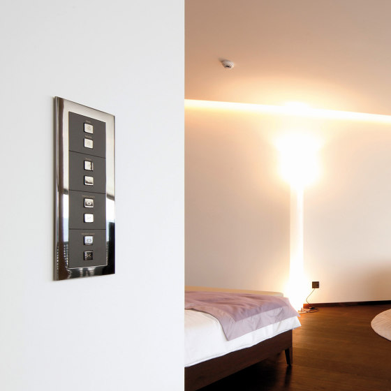EDIZIOdue elegance stone effect and steel grounded | Push-button switches | Feller