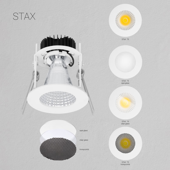 STAX 75 honeycomb | Deckeneinbauleuchten | Liralighting