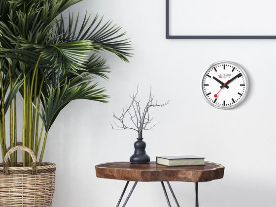 Wall clock, 25cm, silver kitchen clock | Clocks | Mondaine Watch
