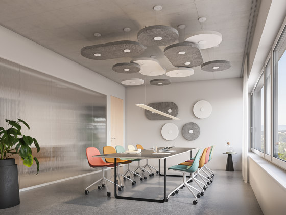 Rossoacoustic DISC`N DOTS | R 600 DOUBLE BIG | Ceiling panels | Rosso