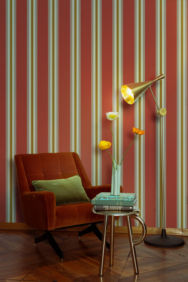 Stripe Baked Cherry | Revestimientos de paredes / papeles pintados | Agena