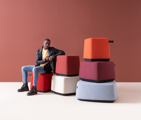 Allora Poufs Upholstered stool large | Poufs | Dauphin