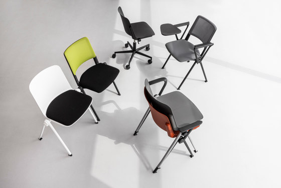 VIA mobile swivel chair, armrests | Sedie | VANK