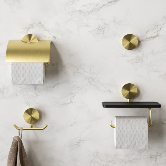 Opal Brushed Gold | Toilet Brush And Holder Brushed Gold | Toilet brush holders | Geesa