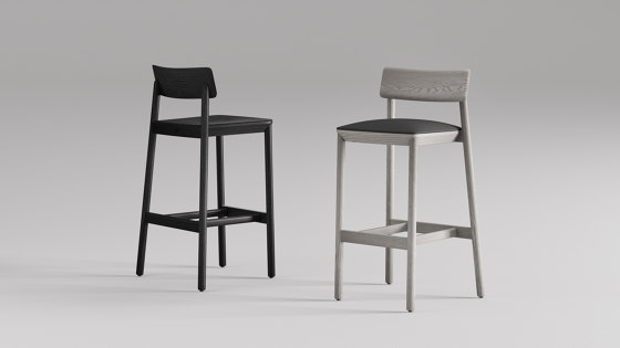 Mika Bar - Upholstered Seat without Backrest | Sgabelli | B&T Design