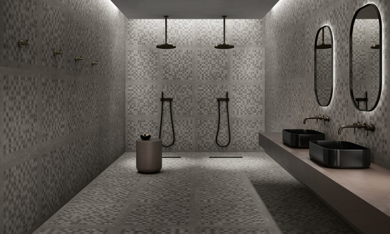 Lounge Decor | Decor Square Wood Steel | Ceramic tiles | Novabell