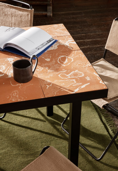 Flod Coffee Table-Terracotta/Black | Coffee tables | ferm LIVING