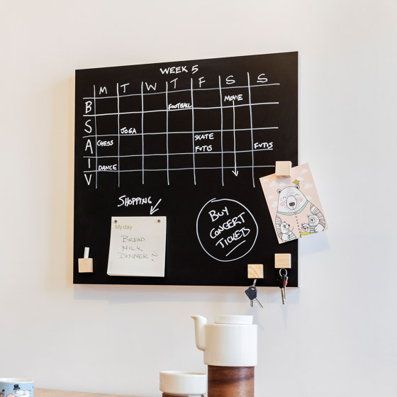 KOTONADESIGN Magnet Chalk Notice Board Hexagon 51,5cm, mint | Lavagne / Flip chart | Tonfisk Design