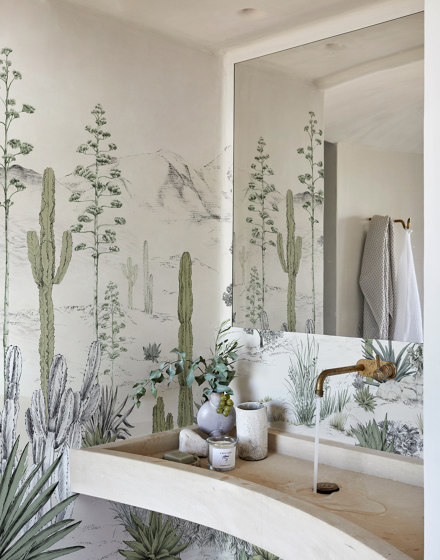 Succulentes Grisaille | Revestimientos de paredes / papeles pintados | ISIDORE LEROY