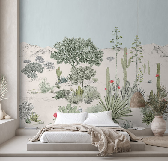 Succulentes Grisaille | Carta parati / tappezzeria | ISIDORE LEROY