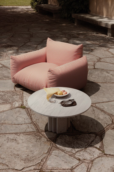 Scalea Tavolino 45 - Versione in marmo Crema Marfil | Tavolini alti | ARFLEX