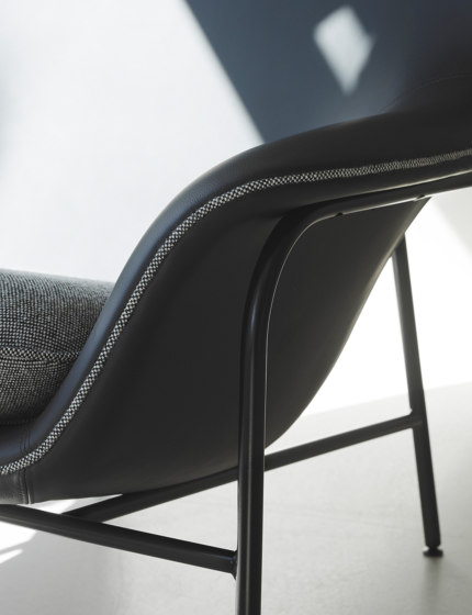 Drape Lounge Chair Low Grey Steel Remix | Sillones | Normann Copenhagen