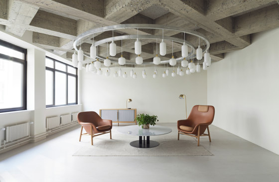 Drape Lounge Chair High W. Headrest Grey Steel Hallingdal | Sessel | Normann Copenhagen