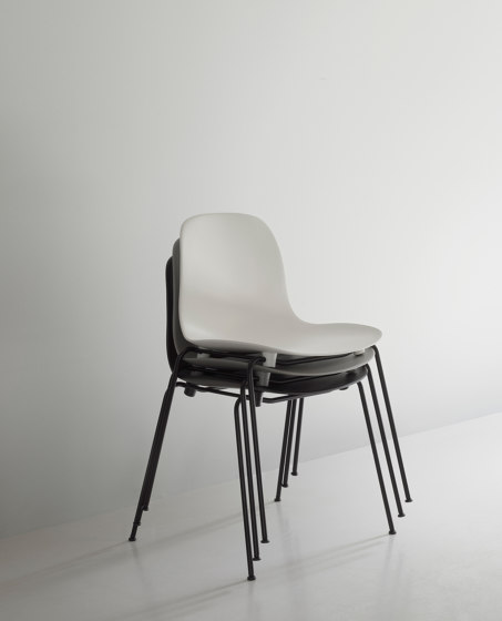 Form Chair Stacking Black Steel White | Stühle | Normann Copenhagen