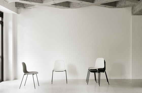 Form Chair Stacking Black Steel White | Chairs | Normann Copenhagen