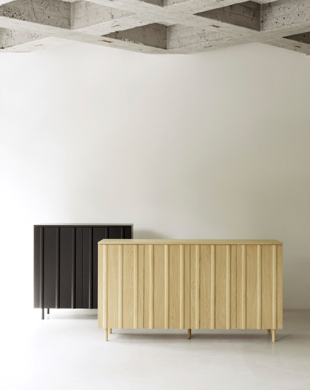 Rib Cabinet Soft Black | Credenze | Normann Copenhagen