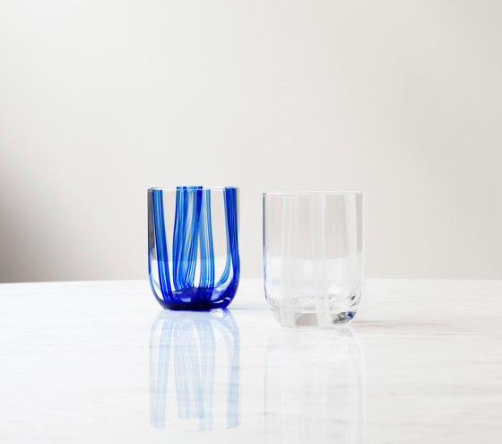 Stripe Glass 39 cl Blue Stripes | Glasses | Normann Copenhagen