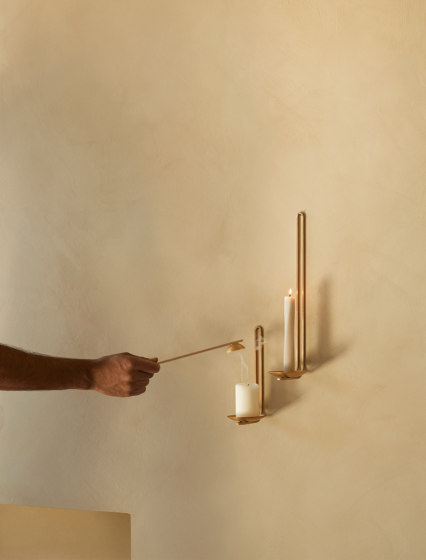 Clip Candle Holder, Table, 3-arm, H5 | Brass | Candlesticks / Candleholder | Audo Copenhagen