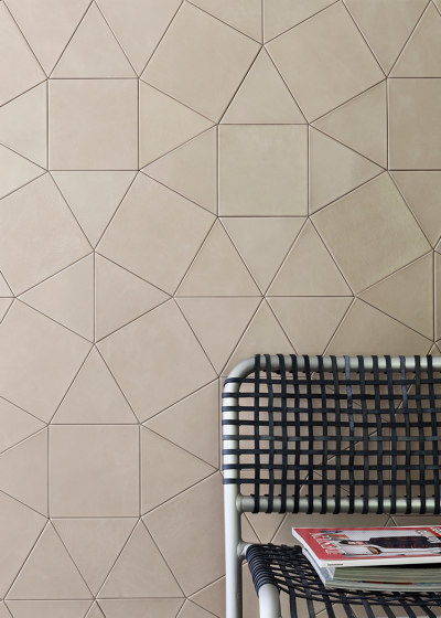 KALEIDO Leatherwall Layout 01 City Polvere | Leather tiles | Studioart