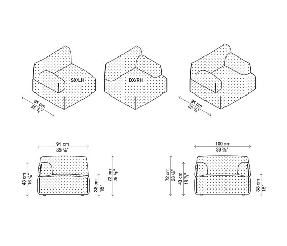 Palchetto sofa Zusammensetzungs-Beispiele | Sofas | Kristalia