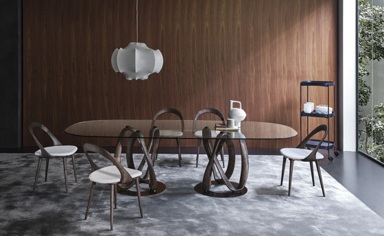Infinity due basi piano legno - ovale | Dining tables | Porada