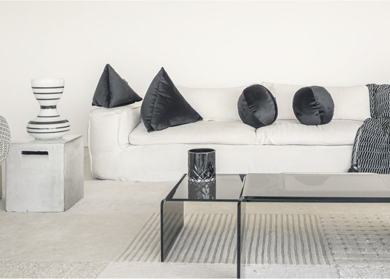 Velvet cushion | Cotton panther cushion - White & Black | Cushions | MX HOME