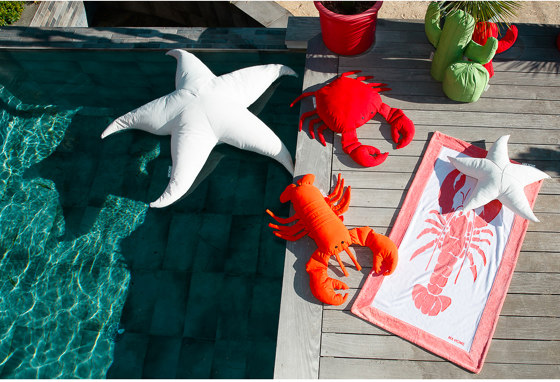 Farbige Poufs - Outdoor | Pouf Krabbe Outdoor schwimmend rot | Sitzsäcke | MX HOME