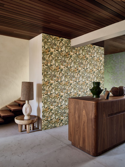 TEHUANA MARINE/OCRE | Wall coverings / wallpapers | Casamance