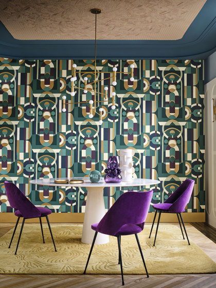 VITRAIL MORDORÉ/ANTHRACITE | Wall coverings / wallpapers | Casamance