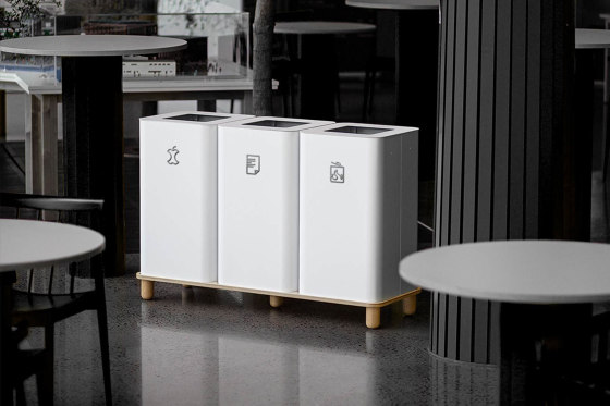 Arkad Trio Latte | Waste baskets | MIZETTO