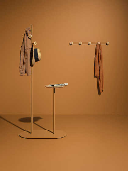 Bloom Floor Single Coat Rack Deep Brown | Percheros | MIZETTO