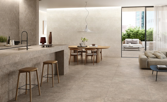 Landstone | Struttura Track Raw White | Ceramic tiles | Novabell
