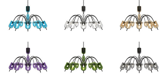 TINTORETTO Chandelier en verre de Murano | Suspensions | Piumati