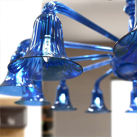 BERNINI Murano Glass Chandelier | Suspended lights | Piumati