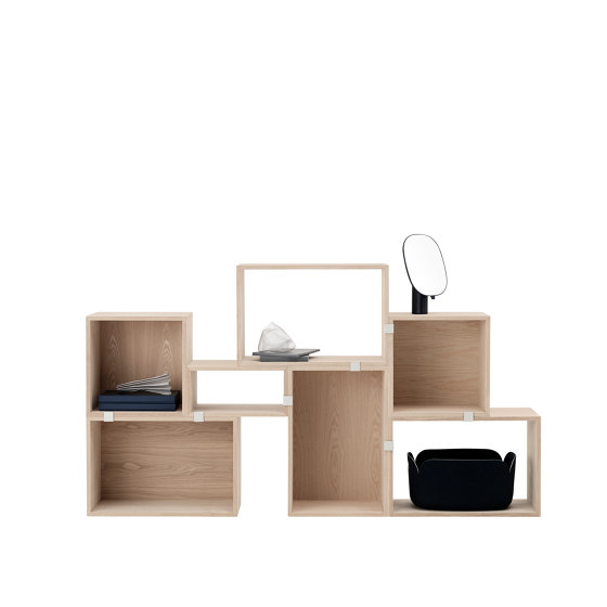 Stacked Storage System | Large With Backboard | Scaffali | Muuto