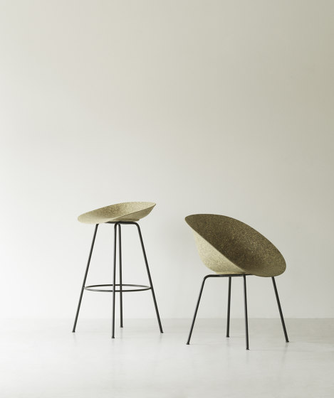 Mat Barstuhl 75 cm schwarzes stahl - Seegras | Barhocker | Normann Copenhagen