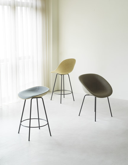 Mat Lehnstuhl vollpolster creme stahl | Stühle | Normann Copenhagen