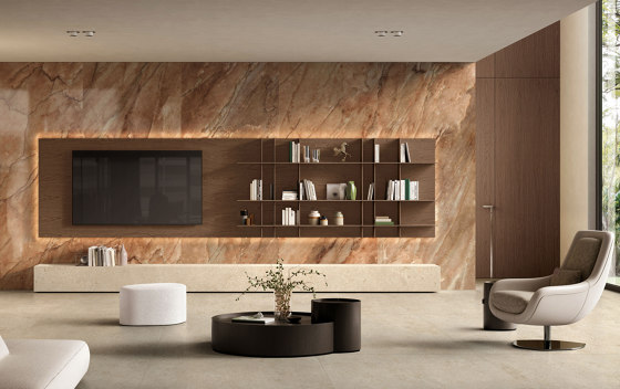 Authentic Luxe | Gold Travertine | Piastrelle ceramica | FLORIM