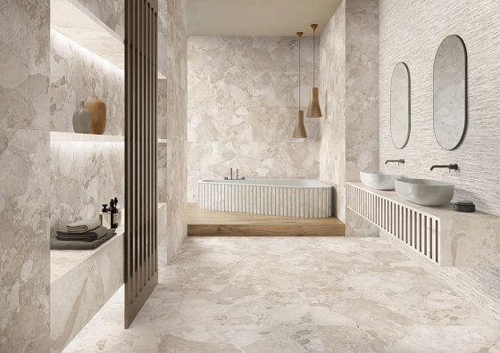 Matera Stone Mosaico 5X5 Greige | Keramik Mosaike | EMILGROUP