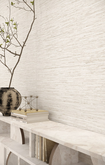 Matera Stone Decoro Ritmo White | Ceramic tiles | EMILGROUP